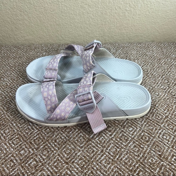 Chaco Lowdown Slide Strappy Sport Sandals Mauve Women's US Sz 8 Casual Water EUC - Picture 4 of 8